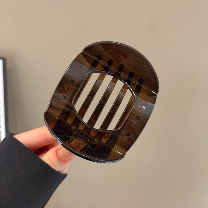 Clip de agarre de arco de cabeza sin pellizco para mujeres cabello grande más tarjeta de cabello de boca de pato sensación de alto nivel de cabeza trasera clip de cabello tocado