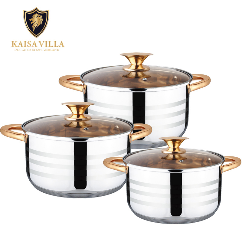 stainless steel cooking pots sets soup &...