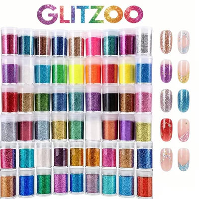 of 5g Bottled Glitter Powder, Dırnaq bəzəkləri - 54-colors-fine-powder-5g-bottle