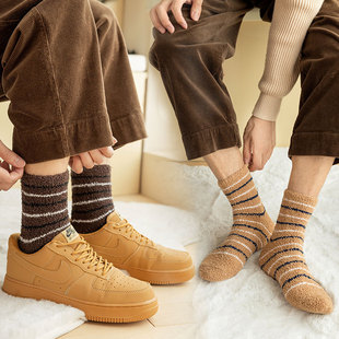 Men's socks wholesale thick coral fleece men's socks low socks coral fleece boys sleep socks floor socks