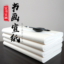 书画纸批发书法四尺六八尺毛笔宣纸水墨书法纸生宣工笔画半生半熟