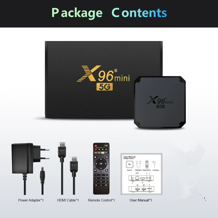 X96 mini 5G приставка Android 9.0 S905W4, 1G/8GB HD медиаплеер TVBOX