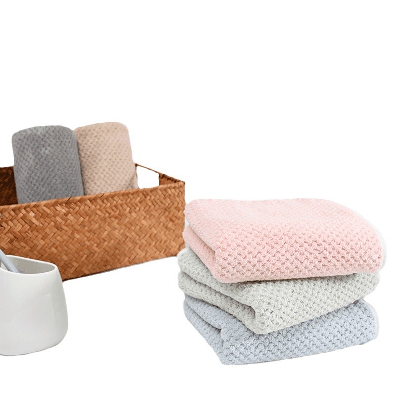 Toallas domésticas para lavar la cara absorción de agua no caer cabello mujeres y hombres coral pelusa baño más que algodón suave piña toallas