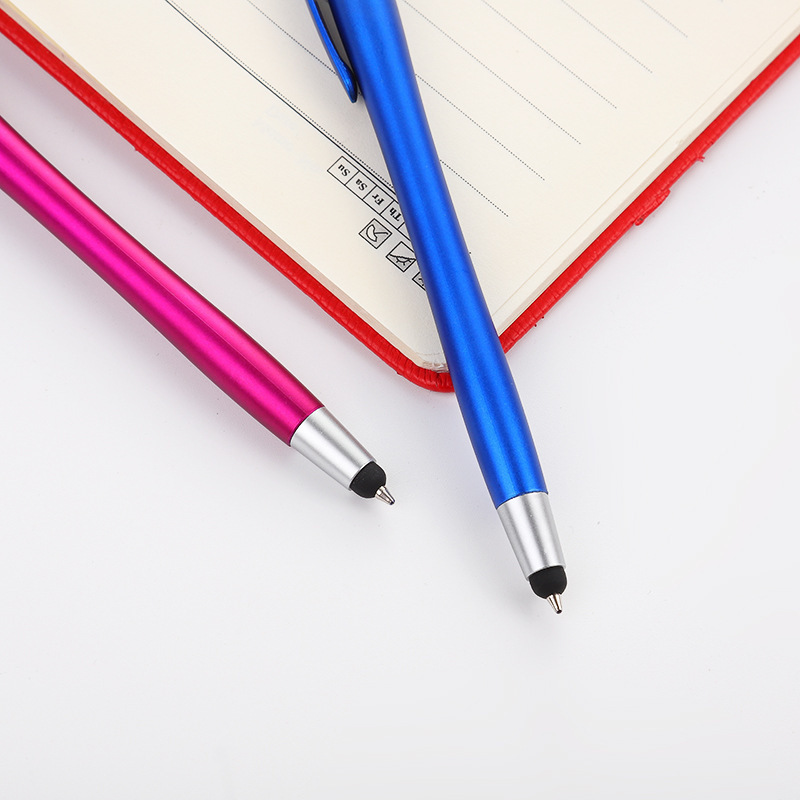 Lápiz táctil de doble propósito tableta lápiz óptico capacitivo de cabeza fina en stock pluma pequeña pluma de aceite de pantalla táctil