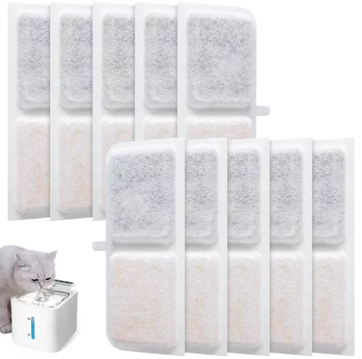 Производители продажи питьевого фонтанчика для домашних животных квадратный фильтрующий элемент активированный уголь фильтр хлопок питьевая машина для домашних животных фильтр