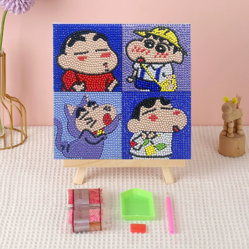 Алмазная вышивка (canvas) Genshin Impact DIY, 20×20 / 30×30, деревянная внутренняя рама и набор инструментов