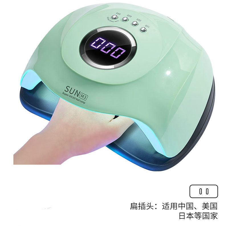 180w lámpara de manicura fototerapia lámpara de secado rápido de alta potencia pegamento de manicura máquina de fototerapia de cuatro velocidades ajustable máquina de manicura inteligente transfronteriza