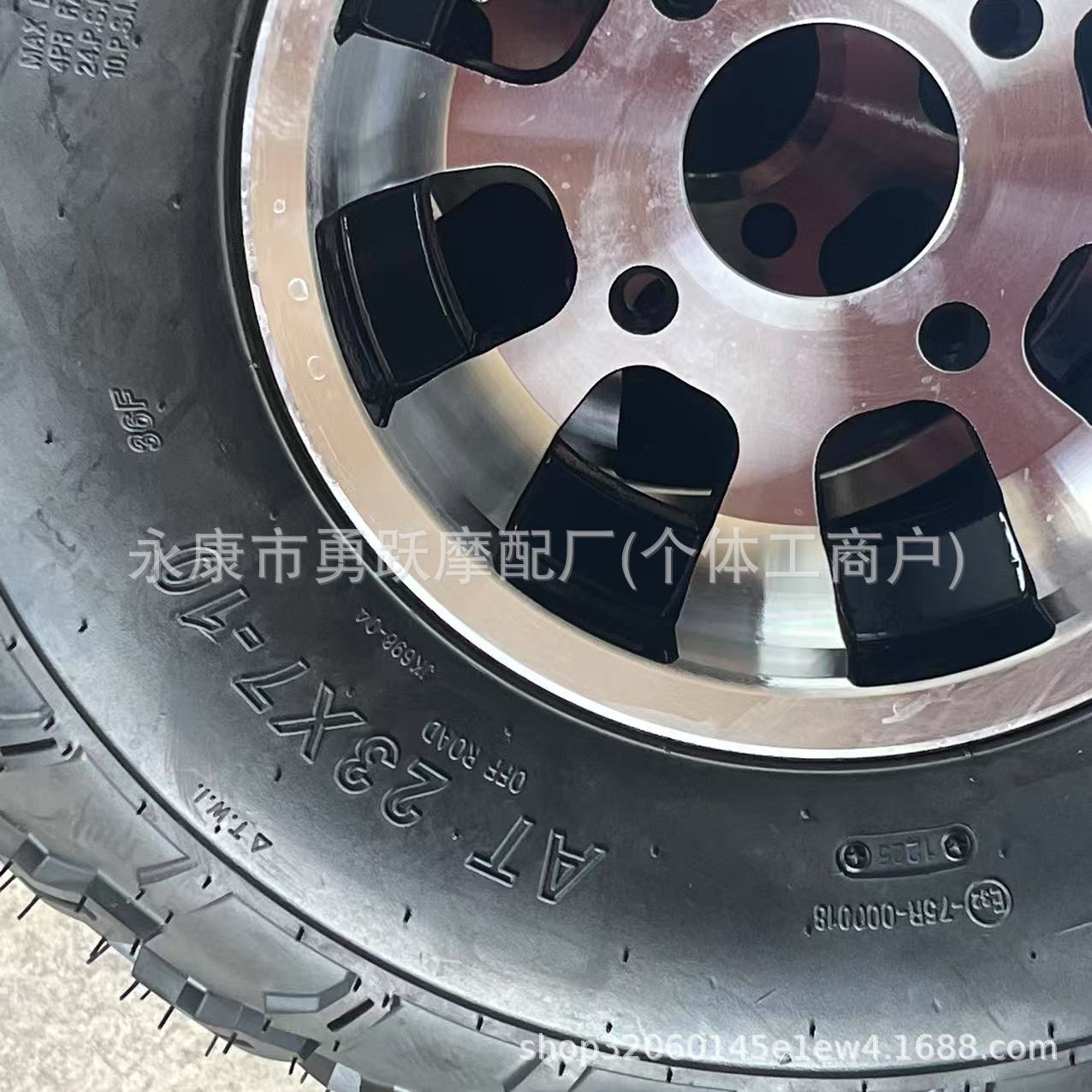 Four-Wheel Beach Kart Off-Road Tire 23X7-10 Vacuum Big Bull Tire 22X10-10 Vacuum Tire Aluminum Wheel