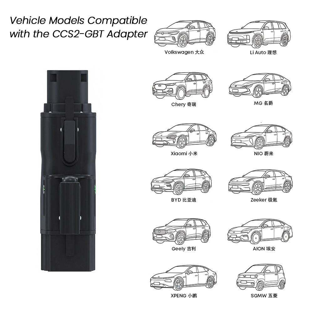 Nto Ccs2 to Gb/T Dc 300A Fast Charging European Standard to National Standard New Energy Vehicle Charging Pile Adapter