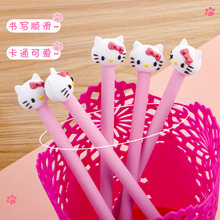 创意文具粉色小猫中性笔可爱卡通学生考试水笔办公签字笔厂家批发