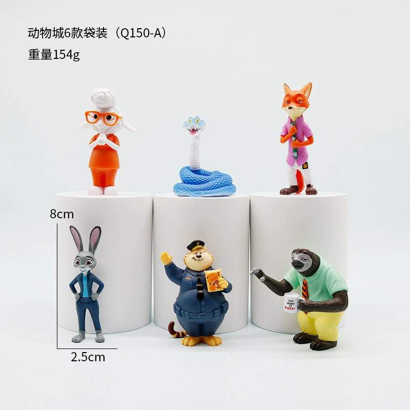 Трендовая серия Blind Box Зверополис 2 Мультфильм Аниме кукла Фигура лиса заяц тигр украшение игрушка