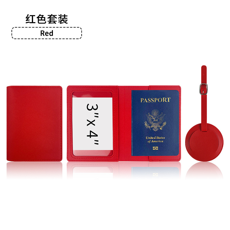 Tarjeta de embarque de equipaje de cuero de PU de viaje tarjeta de viaje equipaje trolley caso bolsa colgante pasaporte cubierta clip bolsa traje
