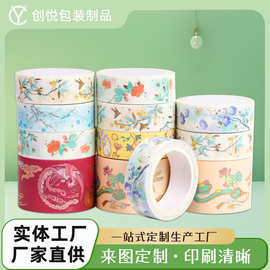 和纸烫金手账复古胶带造景ins风素材彩色印花贴纸diy胶卷工厂加工