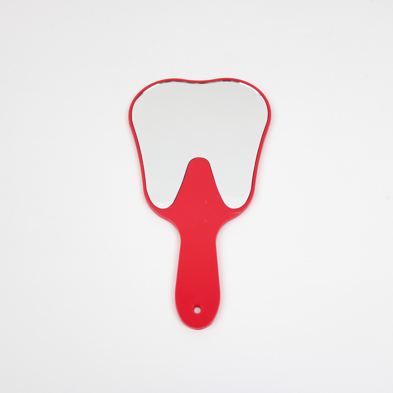 Dental espejo de la joyería del diente espejo de la Clínica oral pequeño espejo redondo de la joyería espejo cosmético en forma de diente espejo pequeño