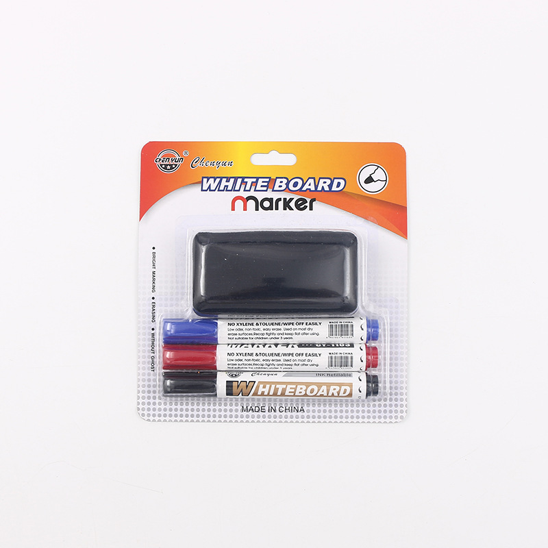 Fábrica al por mayor pizarra pluma pizarra borrable pluma pizarra de tres colores a base de agua escritura pizarra pluma
