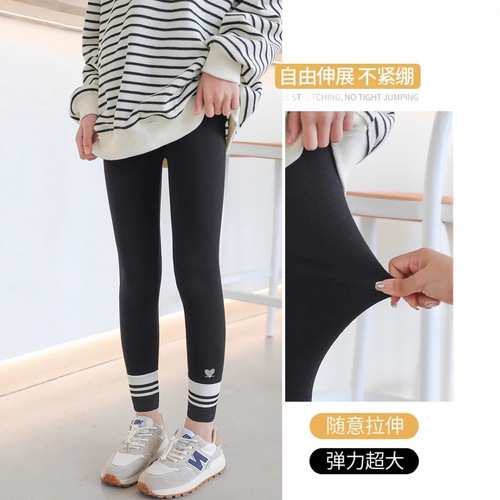Girls 'pure cotton leggings spring and autumn dress girls' casual middle-sized children's elastic outerwear pants all-match trend