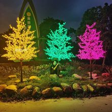 感恩节装饰led发光树灯橱窗桃花树装饰景观果树草坪枫叶小树灯