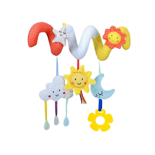 Foreign trade export toy bed wrap 0-1 Yunduo sun bed bell pendant with rattle lathe hanging baby toy