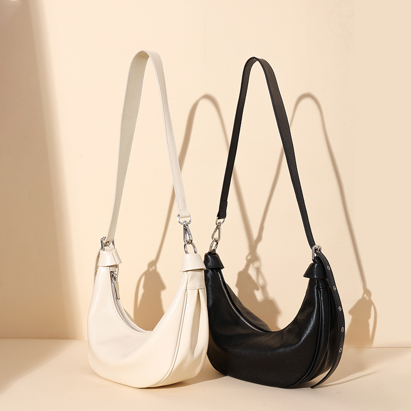 Echte Leder Schultertasche Damen Dumpling Tasche Für Business_voghion.com