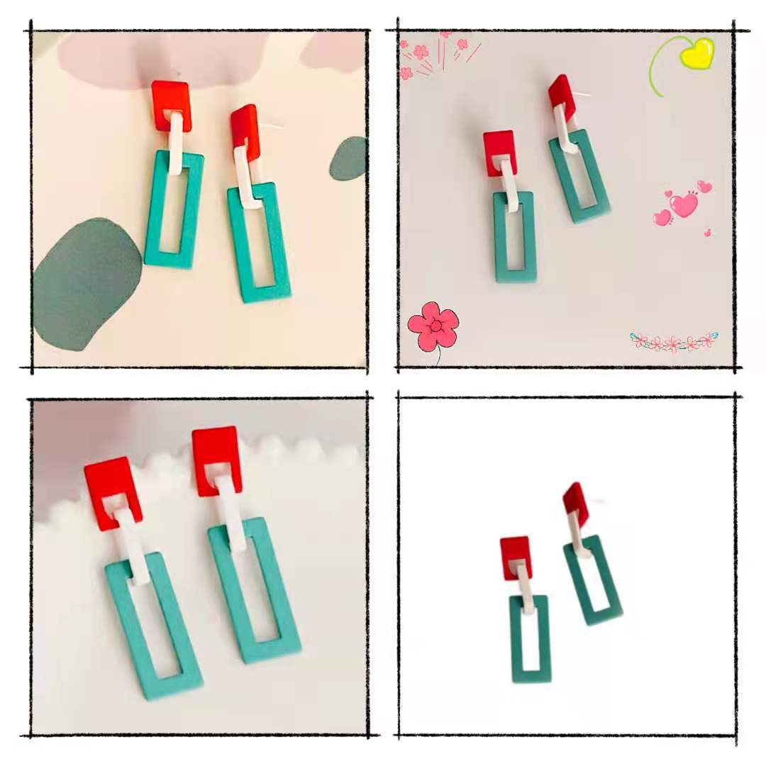 Summer cute fashionable universal small design acrylic earrings