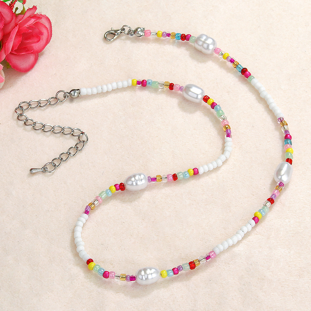 Rond Bohémien Verre Collier De Gros display picture 7