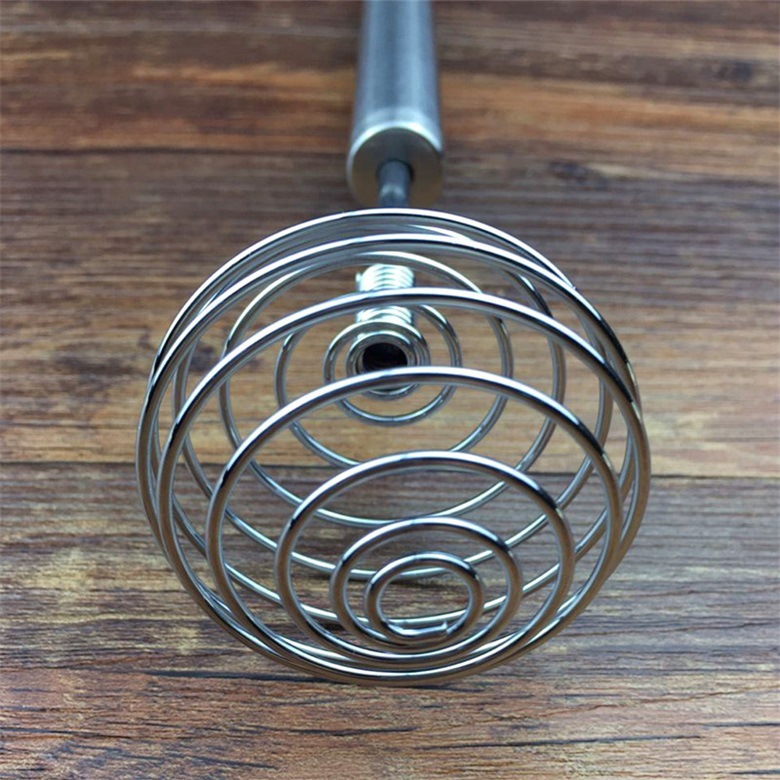 Baking Kitchen Handheld White Mixer Whisk Manual Egg Beater Stainless Steel Tool Cream Multi-use_voghion.com