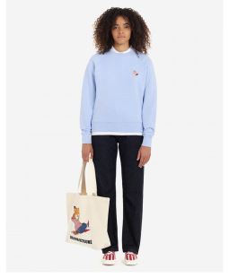 In the afternoon, the little fox 2022 autumn and winter classic lazily dress fox minimalist ladies round neck sweater