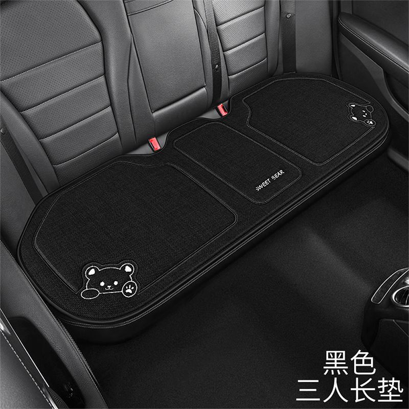 オールシーズン対応のカーシートクッション、車の運転席クッション、リネン漫画リアシートクッション、女性用ワンピースシートカバー|undefined
