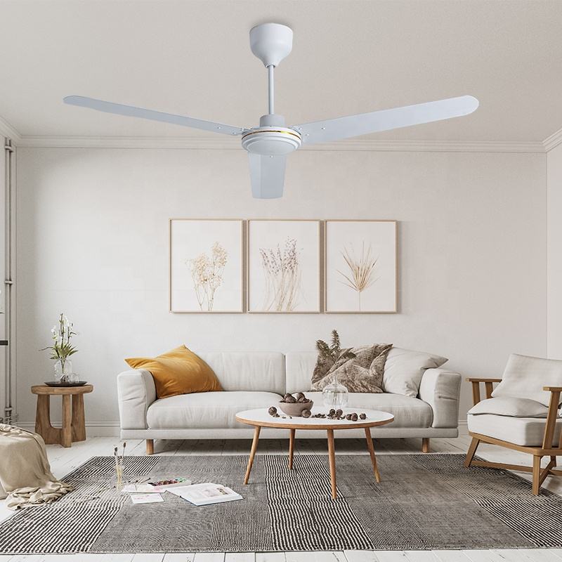 Electric Metal Ceiling Fan Easy Installation Three-Blade Fan Bedroom Living Room Silent Fan Light Indoor Fan