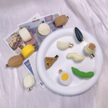 可爱日式仿真包子馒头溏心蛋趣味少女心边夹聚会夜市发卡发饰批发