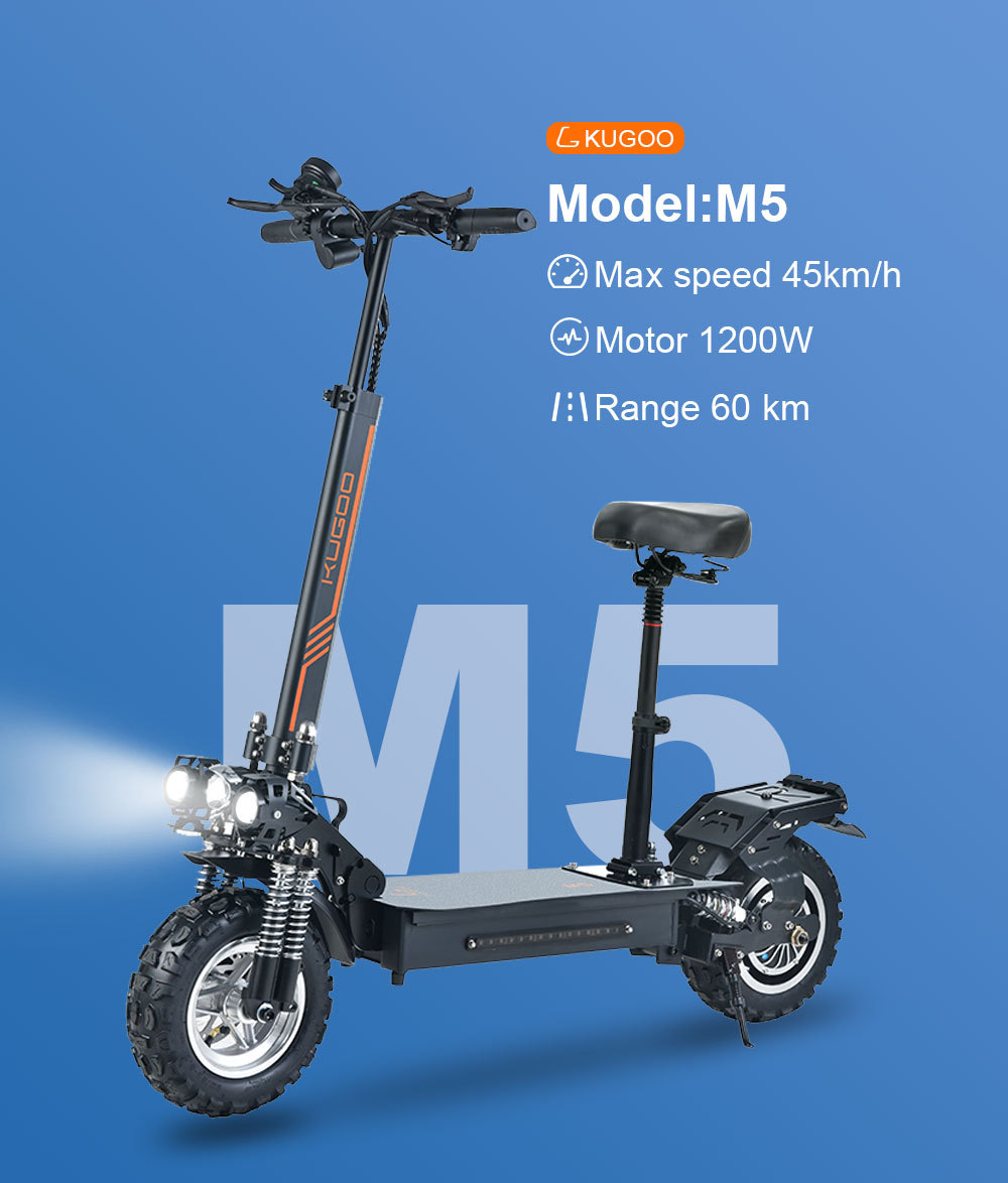 Cross-Border Kugoo M5 Foldable Adult Electric Scooter 1200W 60Km Electric Scooter