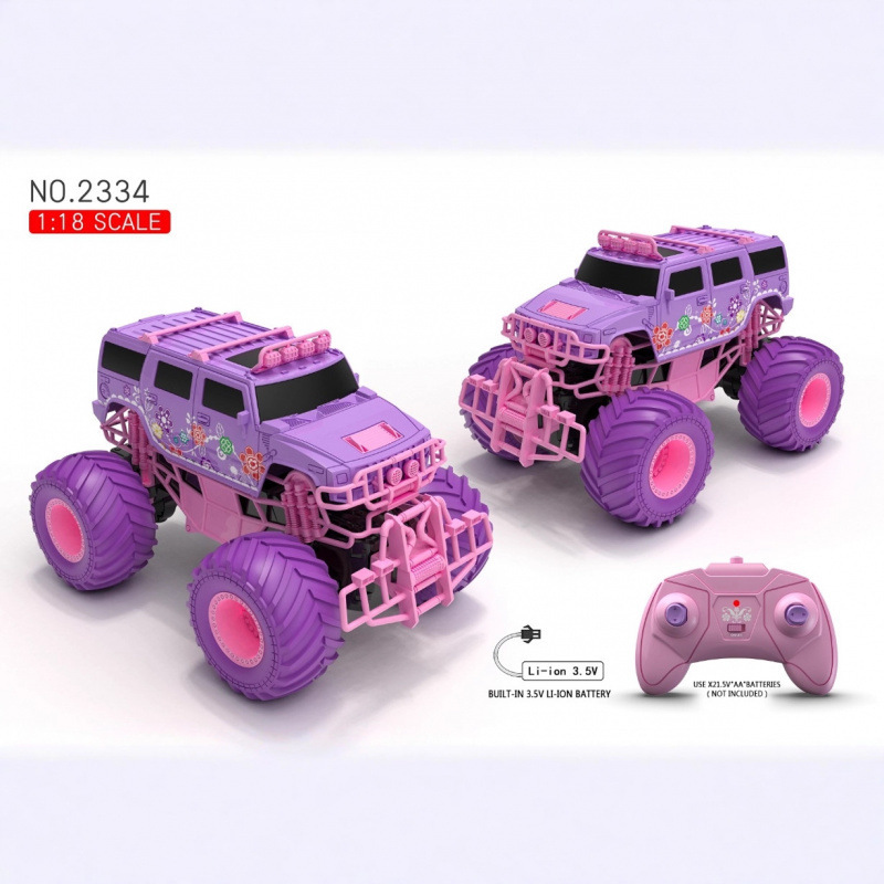 Cross-border 2.4G amphibious climbing off-road vehicle remote control monster truck pink remote control car toy for girls