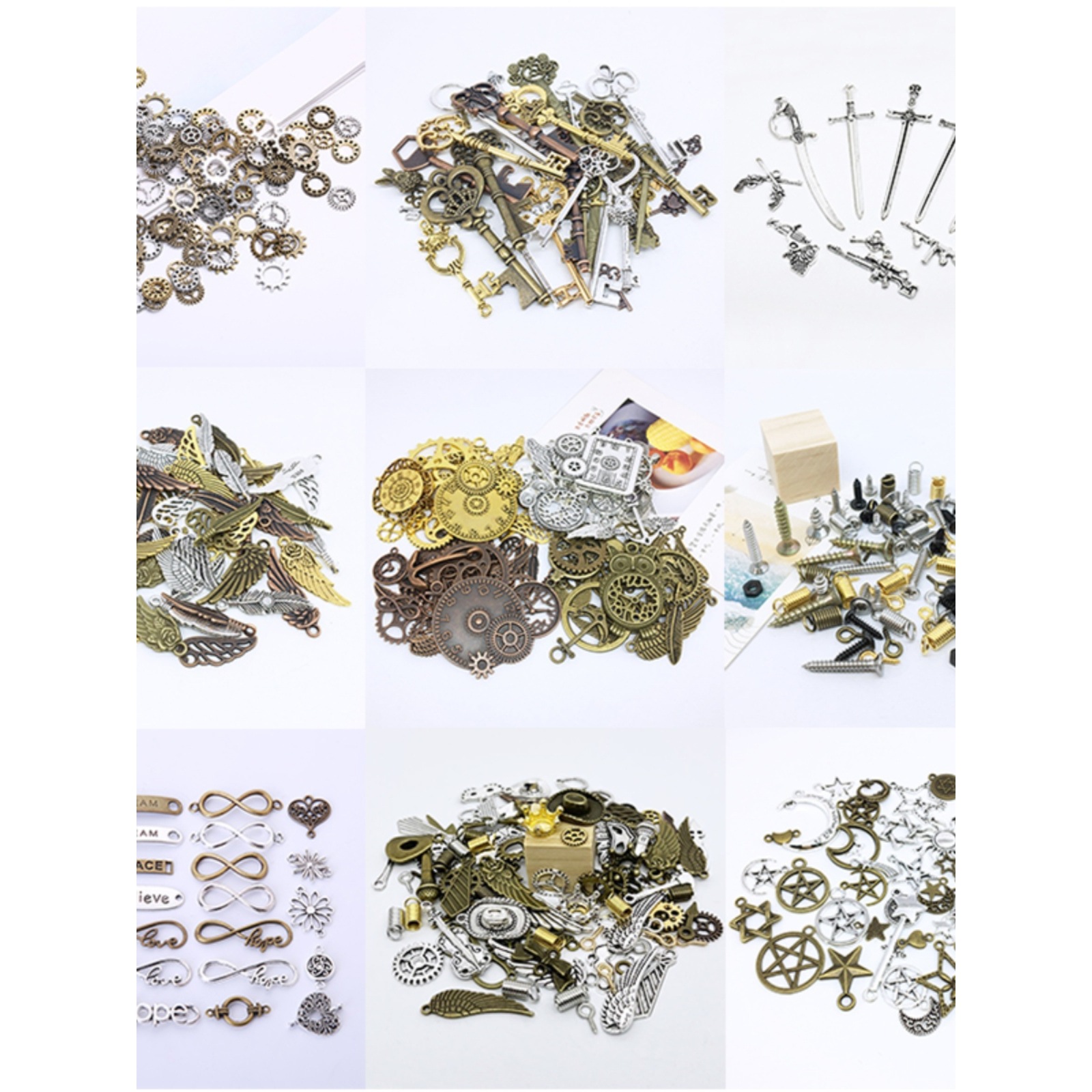 2026Diy Steampunk Parts Gear Baroque Pain Bag Jewelry Accessories Handmade Robot Necklace Year of the Horse