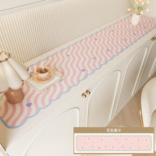 奶油风餐边柜垫电视柜桌垫斗柜玄关垫鞋柜垫防脏皮革保护垫可代发