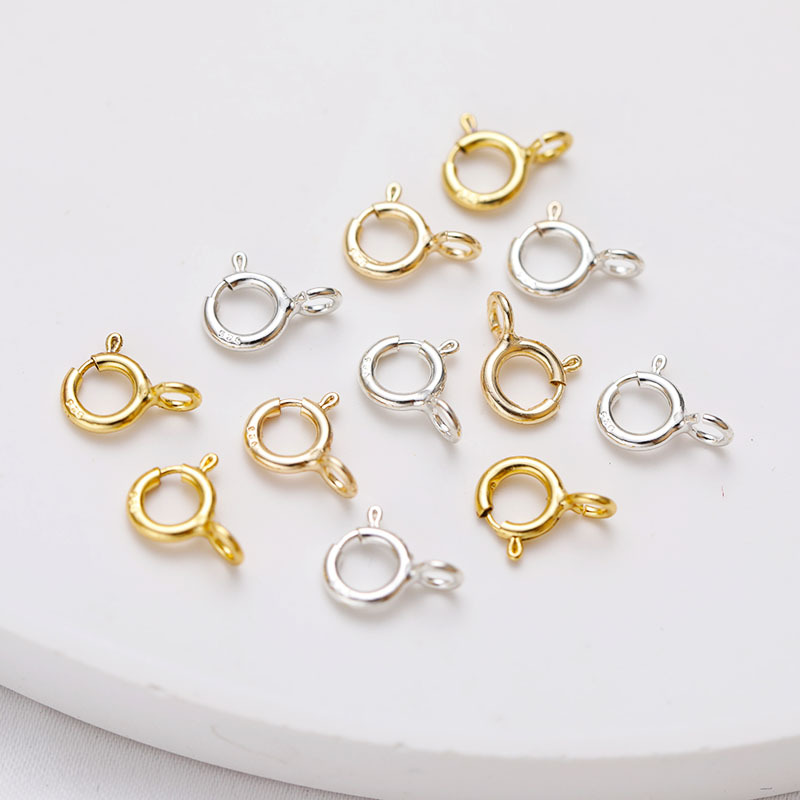 10 PCS/Package Sterling Silver Solid Color Jewelry Buckle Simple Style display picture 2