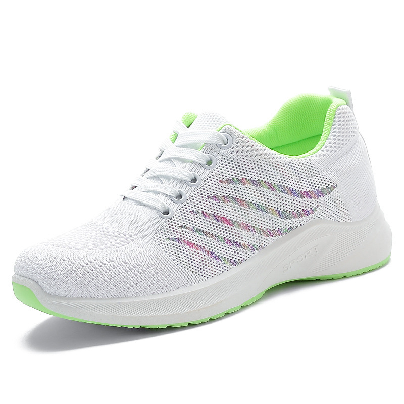 Zapatilla de deporte de fondo suave transpirable zapatos de mujer casual femenina 2024 primavera transfronteriza más tamaño zapatos al por mayor zapatos de mujer