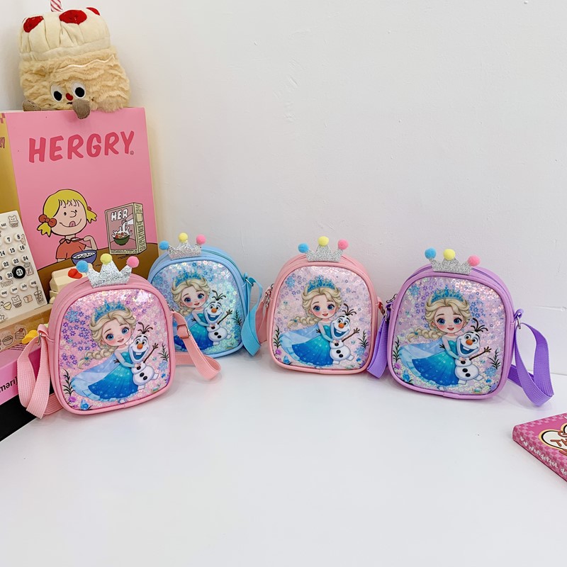 Bolso de niña con lentejuelas de moda coreana mini linda princesa bebé bandolera de dibujos animados dibujos animados para niños monedero