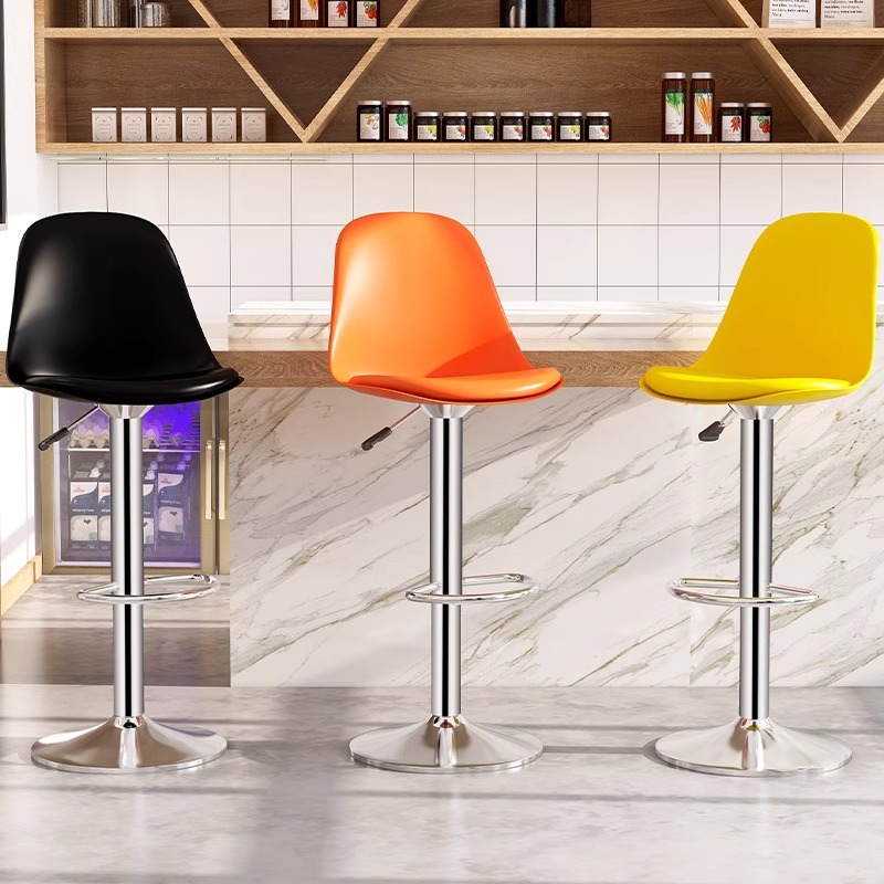 Barra de bar silla elevadora taburete de pie alto, lujo ligero, sensación de alta gama, silla de bar, caja registradora, silla trasera, silla giratoria comercial, taburete de bar image 3