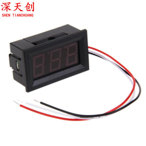 0.56-inch DC voltmeter with three wires, 0-100V digital display voltage battery electric vehicle voltmeter