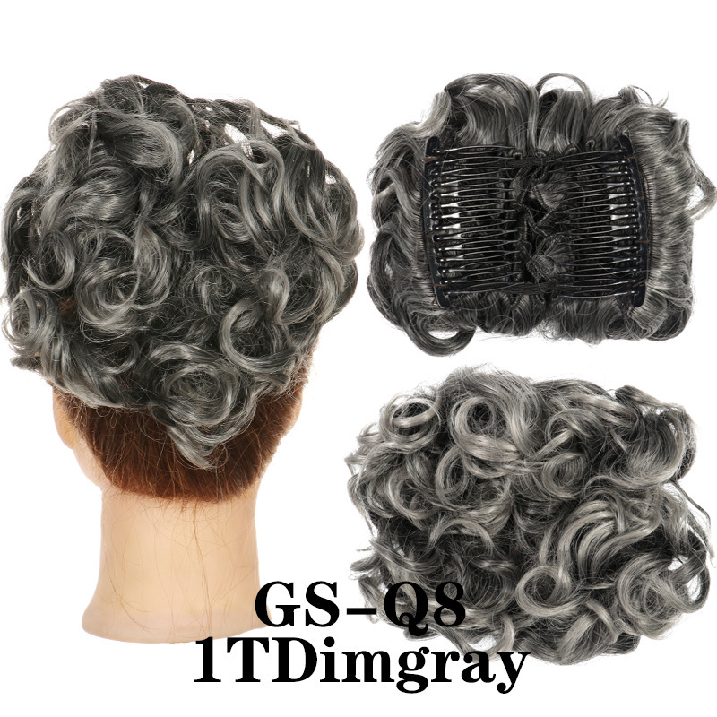 Transfronterizos europeos y estadounidenses rizos brotes de cabello al por mayor mujeres rizos ondas chinas retro flores brotes de caballo cabello de pino peluca