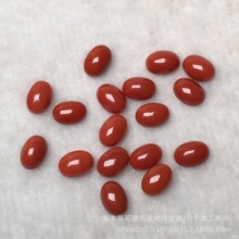 批发天然南红玛瑙戒面 椭圆形平底素面南红裸石 蛋面光面半成品