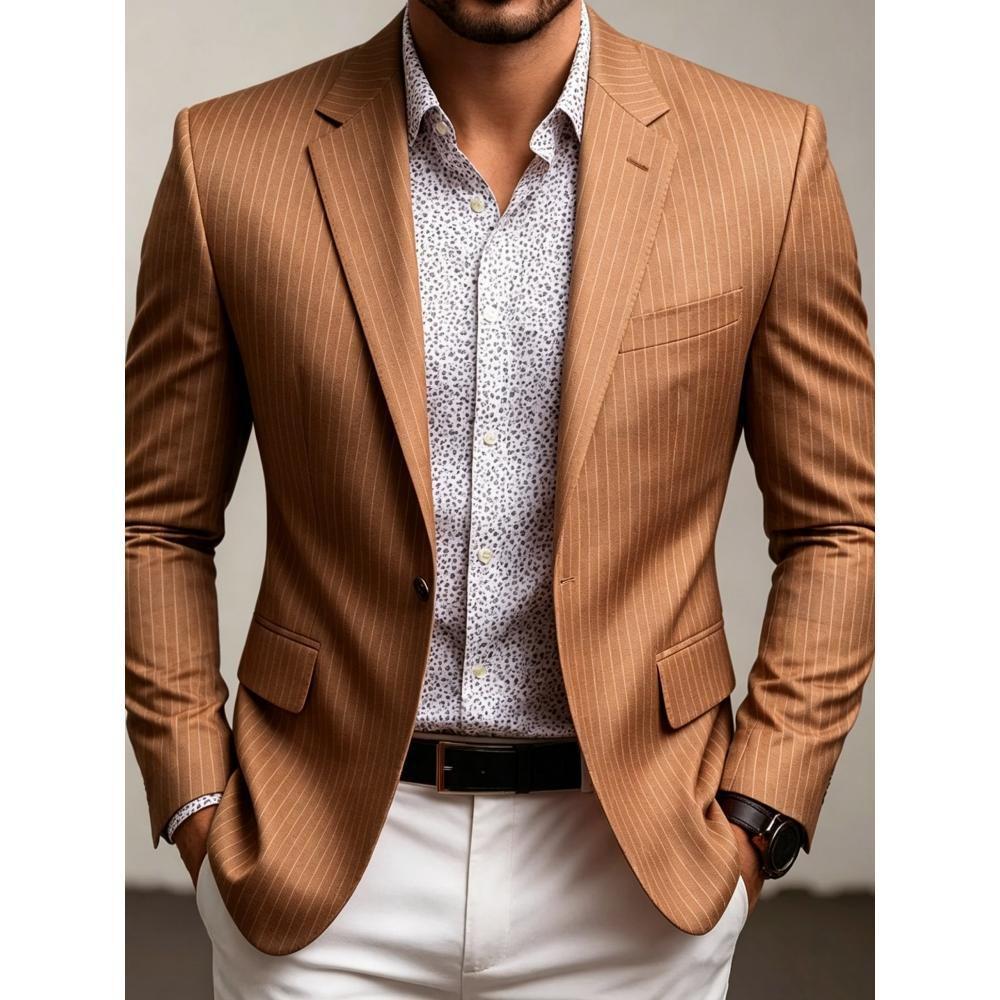 Hombres delgados trajes casuales impresión 3D clásica versátil primavera y otoño chaqueta de trajes transfronterizos Gran Bretaña spot