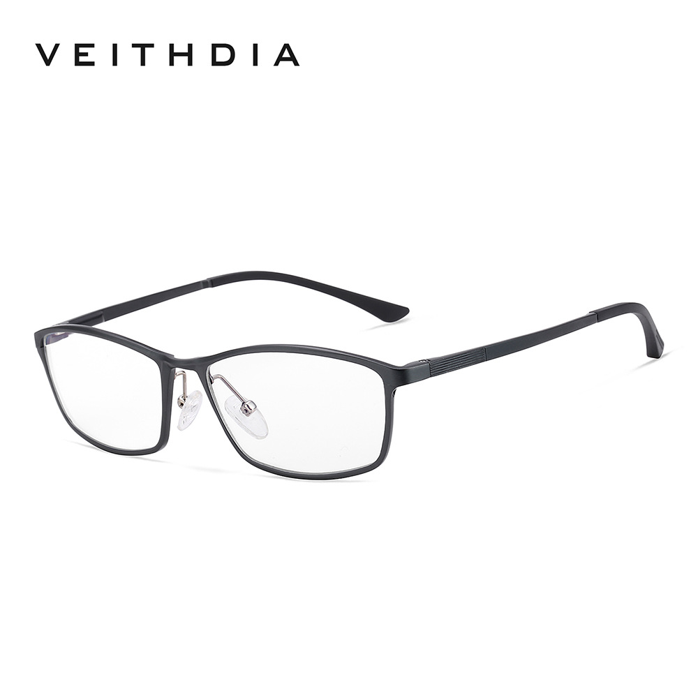 Marco de apertura de marco completo aluminio magnesio anti-luz azul espejo óptico de miopía marco hombre cuadrado simple negocio cómodo 8708