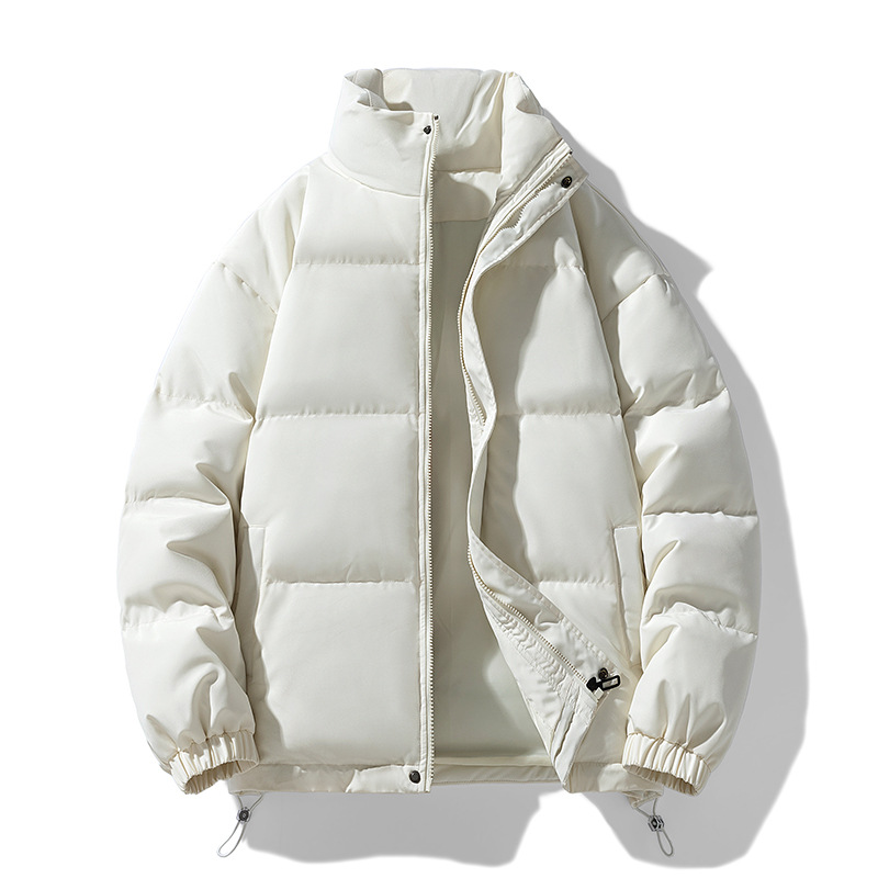 Hombre de algodón chaqueta de algodón hombre 2024 invierno grueso calentamiento juvenil casual chaqueta de algodón sólido fábrica de chaqueta al por mayor