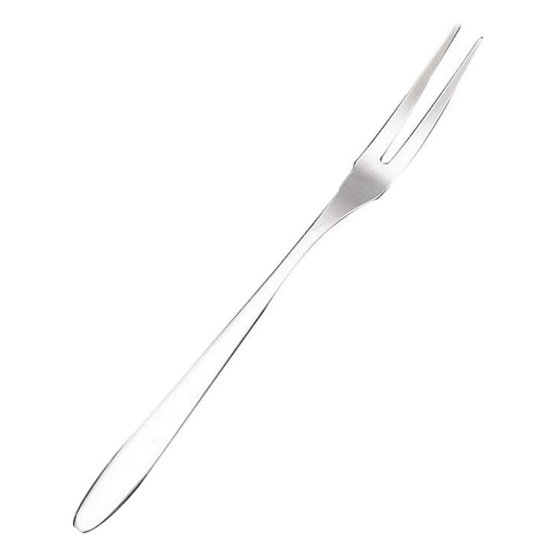 304 вилка для фруктов из нержавеющей стали Портативный торт Лунный торт маленькая вилка фруктовая палочка новая вилка с двумя зубьями Западная посуда оптом