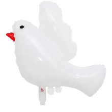 和平鸽铝膜气球白鸽子红嘴小白鸽 太平鸽 白色鸽子铝箔动物卡通
