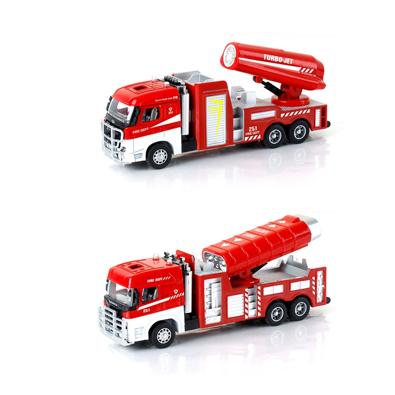Игрушечная металлическая модель автомобиля в масштабе 1:60 для мальчиков - пожарная/инженерная машина, другой бренд