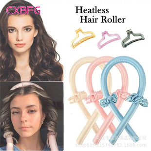 Cross-Border Amazon Temu Sleep Foam Sponge Non-Heat Curling Iron Big Wave Hair Ring Set Lazy Curling Iron