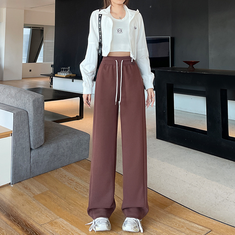 休闲卫裤2025秋季新款香蕉裤休闲直筒裤小个子阔腿裤子女款A6845|undefined