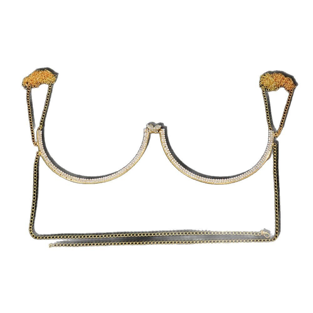 Europa y América sexy tendencia diamante mariposa pecho soporte transfronterizo joyería brillante rhinestone cadena del pecho cadena del cuerpo